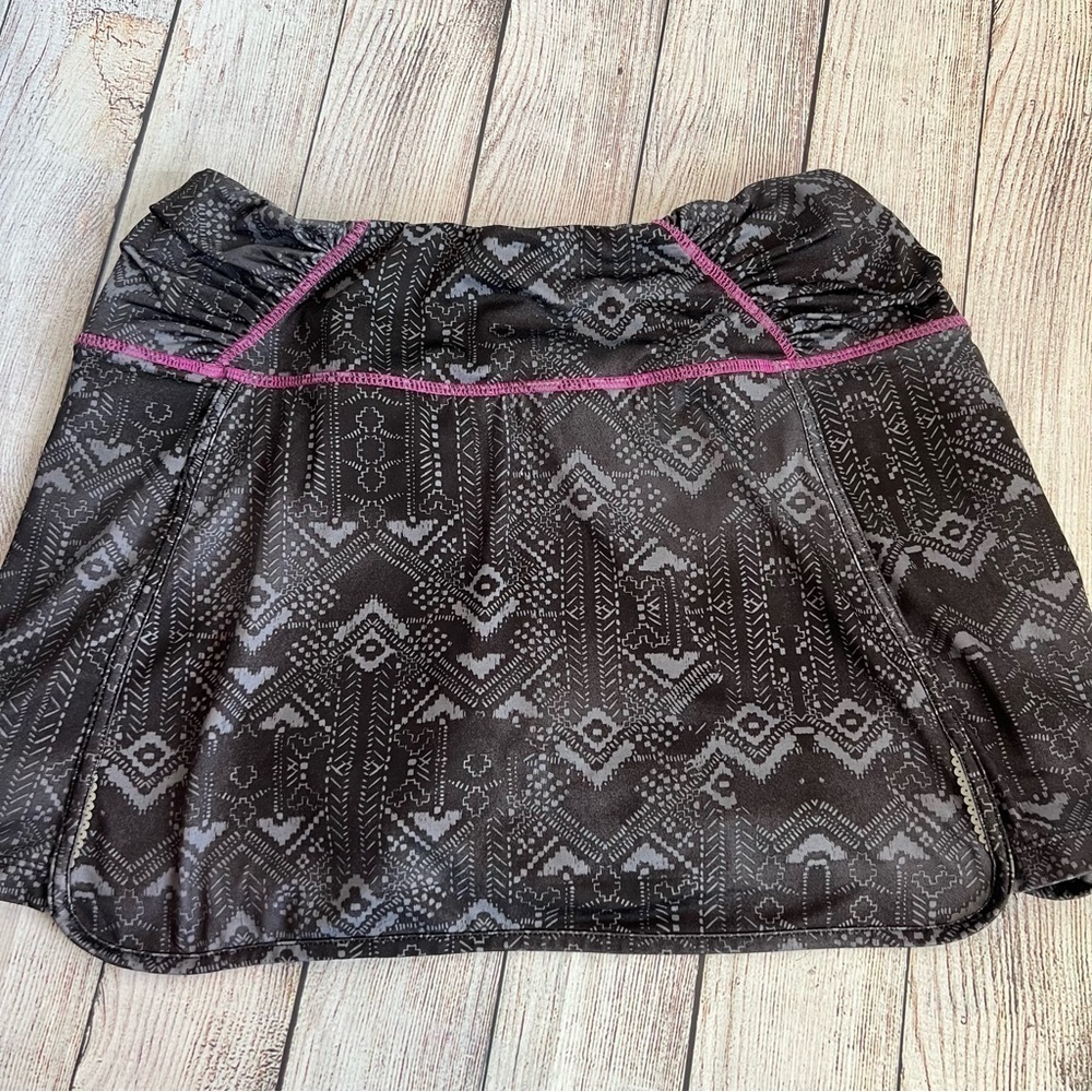 Athleta Aztec Skort Large Purple Black